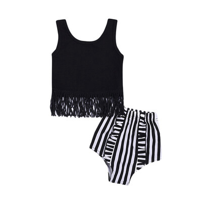 Newborn Baby Girls Kids Clothes Baby Girl Sleeveless Tassels Top T-shirt Vest Strap Triangle shorts Outfit Clothes 2PCS Set
Newborn Baby Girls Kids Clothes Baby Girl Sleeveless Tassels Top T-shirt Vest Strap Triangle shorts Outfit Clothes 2PCS Set