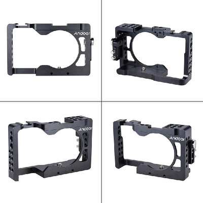 Andoer Aluminum Alloy Video Camera Cage Kit Include Top Handle 2pcs 15mm Rod Baseplate for Sony A6500 ILDC to Mount Microphone
Andoer Aluminum Alloy Video Camera Cage Kit Include Top Handle 2pcs 15mm Rod Baseplate for Sony A6500 ILDC to Mount Microphone