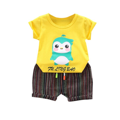 Baby Boys Clothes Summer Children Casual Short Sleeve Cartoon Print T-shirt TopsShorts Costume Set
Baby Boys Clothes Summer Children Casual Short Sleeve Cartoon Print T-shirt TopsShorts Costume Set