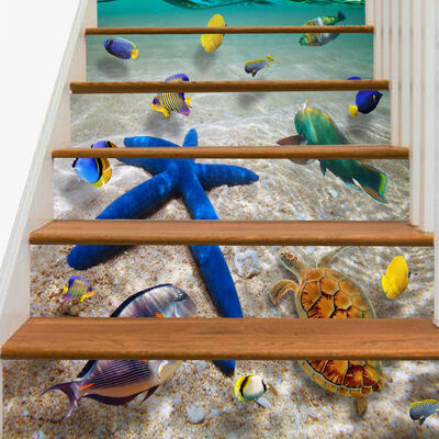 6PcsSet Seaworld Waterproof Stairs Sticker Waist Line Kitchen Tile Sticker Wall Art Decal PVC Adhesive Bathroom Floor Wallpaper
6PcsSet Seaworld Waterproof Stairs Sticker Waist Line Kitchen Tile Sticker Wall Art Decal PVC Adhesive Bathroom Floor Wallpaper