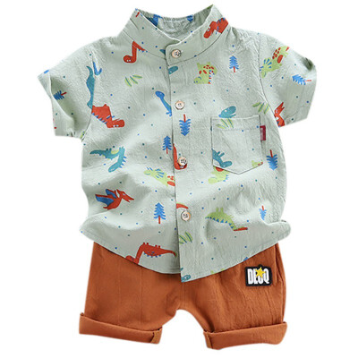 2pcs Summer Baby Boys clothes Casual Short Sleeve Cartoon Dinosaur Tree Print T-shirt TopsShorts Costume Set
2pcs Summer Baby Boys clothes Casual Short Sleeve Cartoon Dinosaur Tree Print T-shirt TopsShorts Costume Set
