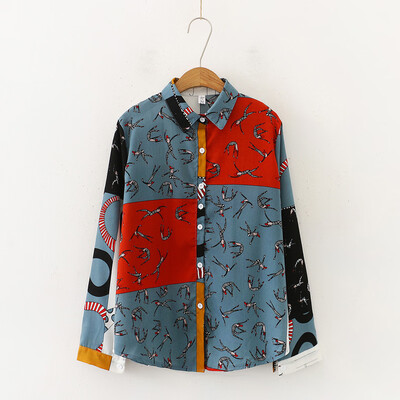 Tailored Women Turn-down Collar Long Sleeve Female Printed Blouse Loose Casual Shirt
Tailored Women Turn-down Collar Long Sleeve Female Printed Blouse Loose Casual Shirt