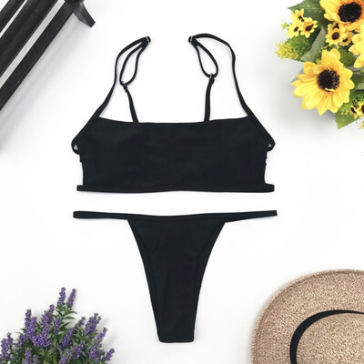 bikini 2019 Womens Bikini bathing suit women Two Piece Vertical Striped Flat Top&Thong Solid Color
bikini 2019 Womens Bikini bathing suit women Two Piece Vertical Striped Flat Top&Thong Solid Color