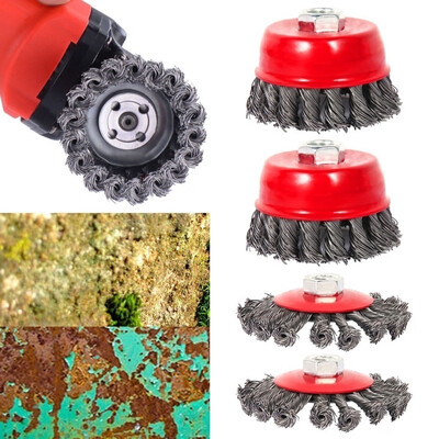 4Pcs M14 Crew Twist Knot Wire Wheel Cup Brush Set for Angle Grinder Alloy Metals Twisted Crimped Wire Brushes Kit
4Pcs M14 Crew Twist Knot Wire Wheel Cup Brush Set for Angle Grinder Alloy Metals Twisted Crimped Wire Brushes Kit