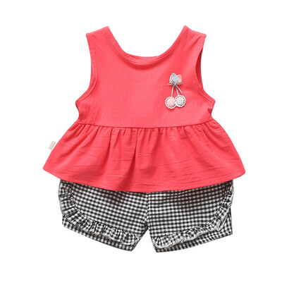 Summer Baby Girls Casual Sleeveless Floral Design Vest TopsPlaid Shorts Suits Costume Set
Summer Baby Girls Casual Sleeveless Floral Design Vest TopsPlaid Shorts Suits Costume Set