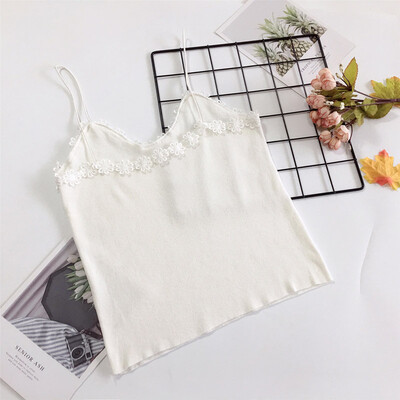 Sexy Slim Backless Lace Flower Women Knit Camisoles Fashion Trend Simple Comfortable Solid Color Tanks
Sexy Slim Backless Lace Flower Women Knit Camisoles Fashion Trend Simple Comfortable Solid Color Tanks