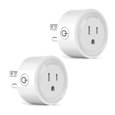 Smart Plug 2 Packs WiFi Enabled Mini Smart Socket Timer Outlet Work with Amazon Alexa&Google Assistant No Hub Request
Smart Plug 2 Packs WiFi Enabled Mini Smart Socket Timer Outlet Work with Amazon Alexa&Google Assistant No Hub Request