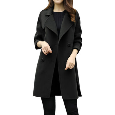 Women Winter Solid Color Lapel Double-breasted Casual Long Sleeve Warm Wool Slim Coat
Women Winter Solid Color Lapel Double-breasted Casual Long Sleeve Warm Wool Slim Coat