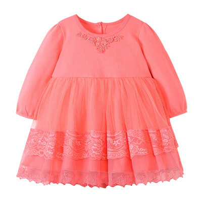 Children Spring Autumn Girls Cute Solid Color Mesh Stitching Round Collar Princess Long-Sleeved Sweet Dress
Children Spring Autumn Girls Cute Solid Color Mesh Stitching Round Collar Princess Long-Sleeved Sweet Dress