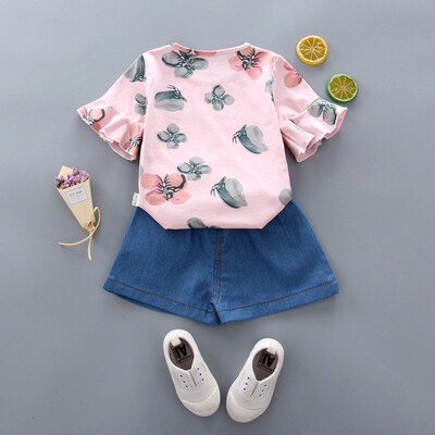Baby Girl Clothes Floral Letter Butterfly Short Sleeve Shorts Two-Piece Set Children Clothes
Baby Girl Clothes Floral Letter Butterfly Short Sleeve Shorts Two-Piece Set Children Clothes