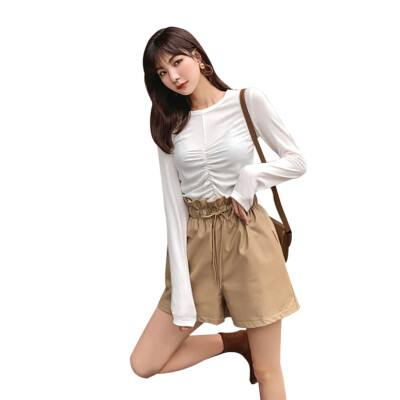 Women Autumn Long Sleeve Fashion Slim Top Round Collar Solid Color Casual Simple Wild T-Shirt
Women Autumn Long Sleeve Fashion Slim Top Round Collar Solid Color Casual Simple Wild T-Shirt