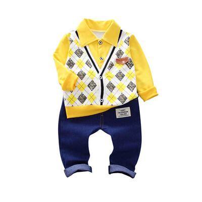 Spring Baby Boy Clothes Cotton Fake 2 Pieces Design Long Sleeve Floral Shirt Tops Denim Pants Trousers Outfits Set
Spring Baby Boy Clothes Cotton Fake 2 Pieces Design Long Sleeve Floral Shirt Tops Denim Pants Trousers Outfits Set