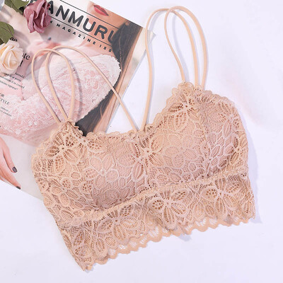 Fashion Lace Flowers Detachable Chest Pad Hem Breathable Hollow Bra Tube Tops Femele Solid Color Underwear Camisoles Tops
Fashion Lace Flowers Detachable Chest Pad Hem Breathable Hollow Bra Tube Tops Femele Solid Color Underwear Camisoles Tops