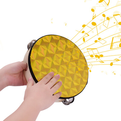 8 Inch Wooden Radiant Tambourine Handbell Hand Drum with Double Row Jingles Reflective Drum Head Percussion Instrument Musical Toy
8 Inch Wooden Radiant Tambourine Handbell Hand Drum with Double Row Jingles Reflective Drum Head Percussion Instrument Musical Toy
