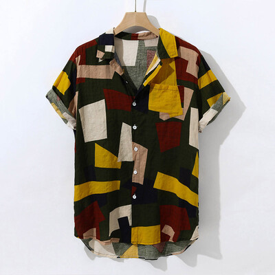Men Casual Short Sleeve T-shirts Lapel Beach Loose Shirts Print Buttons Tops Tee
Men Casual Short Sleeve T-shirts Lapel Beach Loose Shirts Print Buttons Tops Tee