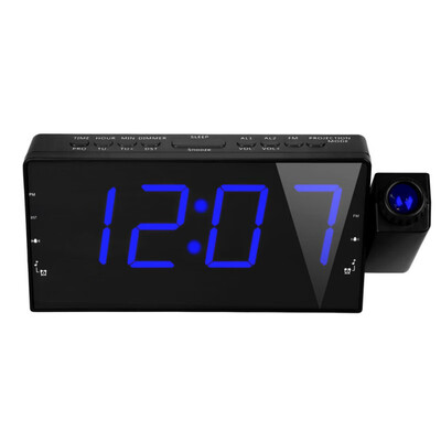 Digital Projection Alarm Clock with FM Radio Dual Alarm Large LED Screen Snooze Time USB Charging Port Outlet Powered
Digital Projection Alarm Clock with FM Radio Dual Alarm Large LED Screen Snooze Time USB Charging Port Outlet Powered