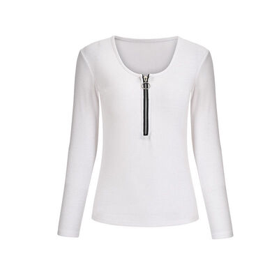 4 Colors Women Autumn Winter Fashion Solid Color Sexy T-shirt Zipper V-neck Long-sleeved T-shirts Women Top
4 Colors Women Autumn Winter Fashion Solid Color Sexy T-shirt Zipper V-neck Long-sleeved T-shirts Women Top
