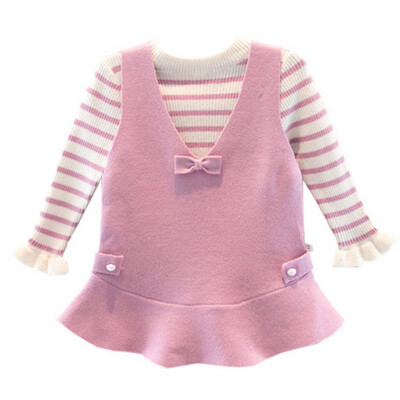 2019 New Autumn Casual Baby Girls Stripe Print Long Flare Sleeve 2 Piece Dress Kids Princess Dresses
2019 New Autumn Casual Baby Girls Stripe Print Long Flare Sleeve 2 Piece Dress Kids Princess Dresses