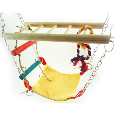 Hamster Suspension Bridge Ladder Toy Parrot Squirrel Hanging Swing Bed Bird Hammock Small Pet Toy Random Color
Hamster Suspension Bridge Ladder Toy Parrot Squirrel Hanging Swing Bed Bird Hammock Small Pet Toy Random Color