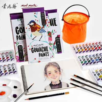 Montmartre Mont Marte 9 pieces of 12 color gouache paint set color palette bucket brush gouache paper art set PMHSsf12s11jt
Montmartre Mont Marte 9 pieces of 12 color gouache paint set color palette bucket brush gouache paper art set PMHSsf12s11jt