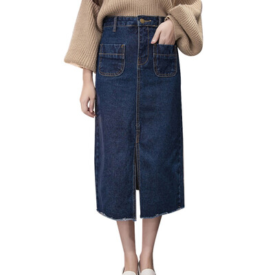 Women High Waist Denim Skirt Ladies Split Denim Skirt Stretch Tight Mid-long Bag Hip A Line Skirt
Women High Waist Denim Skirt Ladies Split Denim Skirt Stretch Tight Mid-long Bag Hip A Line Skirt