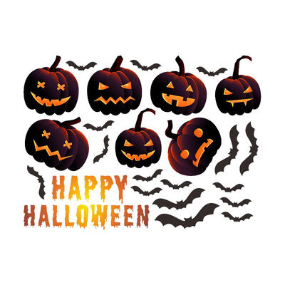 Halloween Wall Art Sticker Scary Bat Pumpkin Wall Decor Self-adhesive Murals For Living Room Holiday Decorations
Halloween Wall Art Sticker Scary Bat Pumpkin Wall Decor Self-adhesive Murals For Living Room Holiday Decorations