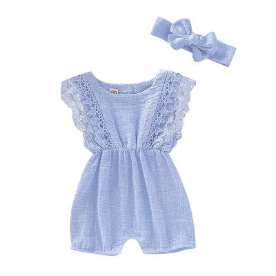 Summer Baby Girl Rompers Newborn Baby Clothes Toddler Flare Sleeve Solid Lace Design Romper Jumpsuit with Headband One-Pieces
Summer Baby Girl Rompers Newborn Baby Clothes Toddler Flare Sleeve Solid Lace Design Romper Jumpsuit with Headband One-Pieces