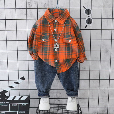 Children Summer Cartoon Plaid Printed Long Sleeve T-shirt Lapel Casual TopsDenim Pants
Children Summer Cartoon Plaid Printed Long Sleeve T-shirt Lapel Casual TopsDenim Pants