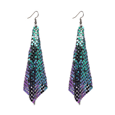 Women Fashion Jewelry Creative Metal Sequins Square Rhombus Mesh Long Section Earring
Women Fashion Jewelry Creative Metal Sequins Square Rhombus Mesh Long Section Earring