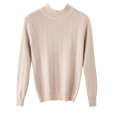 Autumn Half Collar Long-sleeved Basic Sweater Fashion Trend Solid Color Womens Knitted Pullover
Autumn Half Collar Long-sleeved Basic Sweater Fashion Trend Solid Color Womens Knitted Pullover