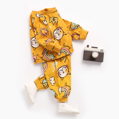 Cute Children Set 0-4T New Autumn Baby Kids Girls Boys Long Sleeve Cartoon Print BlousePants Pajamas Sleepwear Set
Cute Children Set 0-4T New Autumn Baby Kids Girls Boys Long Sleeve Cartoon Print BlousePants Pajamas Sleepwear Set