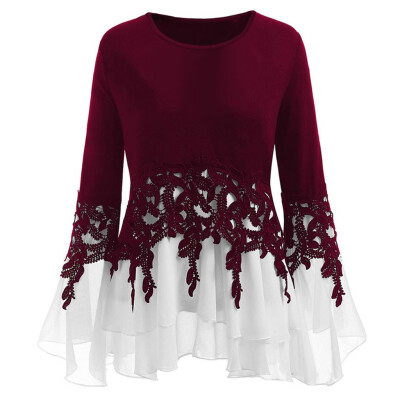 Tailored Fashion Women Casual Plus Size Applique Chiffon V-neck Blouse Long Sleeve Tops
Tailored Fashion Women Casual Plus Size Applique Chiffon V-neck Blouse Long Sleeve Tops