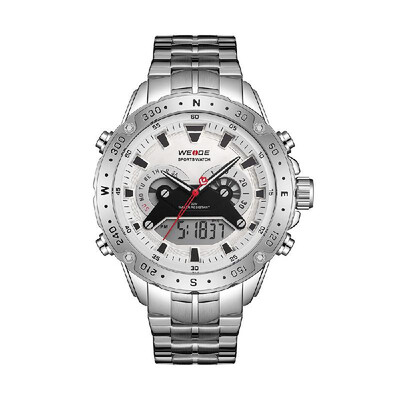 WEIDE WH8501 Dual Display Two Movement Digital Quartz Men Watch 3ATM Waterproof Business Sports Luminous Military Watch Dual Time
WEIDE WH8501 Dual Display Two Movement Digital Quartz Men Watch 3ATM Waterproof Business Sports Luminous Military Watch Dual Time