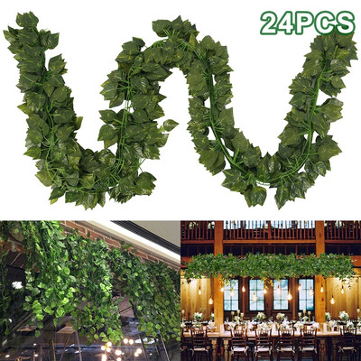 24pcsset Decorative Artificial Plants Silk Greenery 80 Leaves Green Vine Hanging Vine Plants
24pcsset Decorative Artificial Plants Silk Greenery 80 Leaves Green Vine Hanging Vine Plants