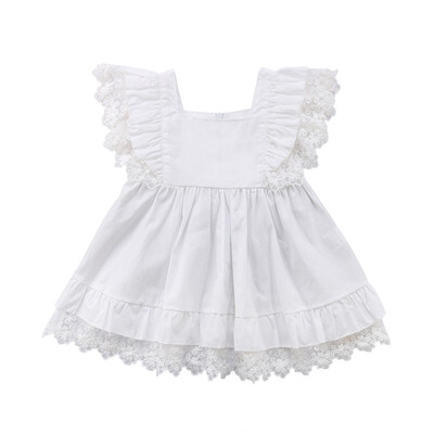 Baby Girls Casual Summer Cotton Lace Dress Fly Sleeves Kids Solid Color Princess Dress 1-6 Years
Baby Girls Casual Summer Cotton Lace Dress Fly Sleeves Kids Solid Color Princess Dress 1-6 Years