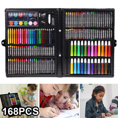 168Pcsset Water Color Pen Drawing Tool Kit Painting Brush Art Marker Set Children Kids Gift
168Pcsset Water Color Pen Drawing Tool Kit Painting Brush Art Marker Set Children Kids Gift