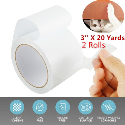 Anti-Scratch Cat Training Tape 3 Inches X 20 Yards Clear Double-Sided Cat Scratch Deterrent
Anti-Scratch Cat Training Tape 3 Inches X 20 Yards Clear Double-Sided Cat Scratch Deterrent