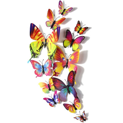 12pcs Artificial PVC 3D Butterfly Multicolor Butterflies Wall Stickers Art Decals Decoration for Home Fridge Party Kid Bedroom
12pcs Artificial PVC 3D Butterfly Multicolor Butterflies Wall Stickers Art Decals Decoration for Home Fridge Party Kid Bedroom
