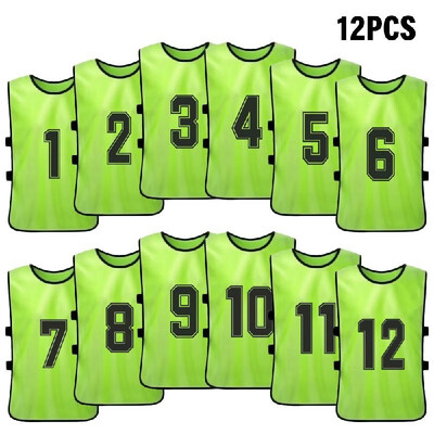 12 PCS Adults Soccer Pinnies Quick Drying Football Team Jerseys Youth Sports Scrimmage Soccer Team Training Numbered Bibs Practice
12 PCS Adults Soccer Pinnies Quick Drying Football Team Jerseys Youth Sports Scrimmage Soccer Team Training Numbered Bibs Practice