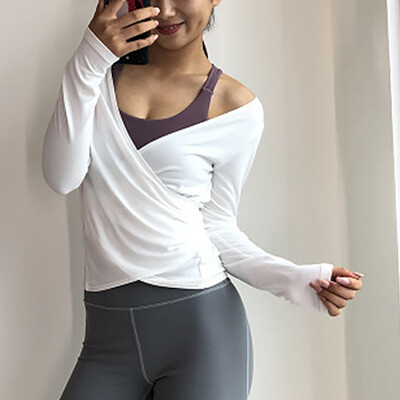 Womens Sports Fitness Long Sleeve Shirt Yoga Gym Quick-dry Breathable Casual Open Back Cross Blouse Tops Female Workout Tops T
Womens Sports Fitness Long Sleeve Shirt Yoga Gym Quick-dry Breathable Casual Open Back Cross Blouse Tops Female Workout Tops T