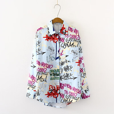 Blouse Women Letters Printing Blouses Fashion Ladies Chic Turn Down Collar Button Long Sleeve Shirt Tops blusas mujer moda shirt
Blouse Women Letters Printing Blouses Fashion Ladies Chic Turn Down Collar Button Long Sleeve Shirt Tops blusas mujer moda shirt