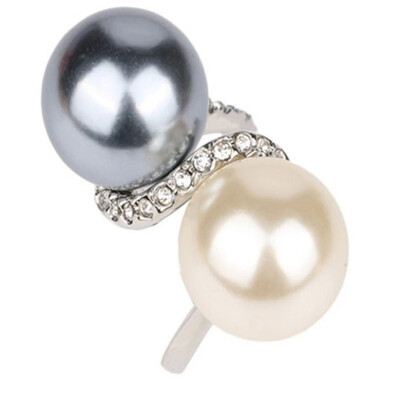 Double Color Simulated Pearl Rings For Women Shinning Rhinestones Wide Alloy Band Statement Ring Fashion Jewelry
Double Color Simulated Pearl Rings For Women Shinning Rhinestones Wide Alloy Band Statement Ring Fashion Jewelry