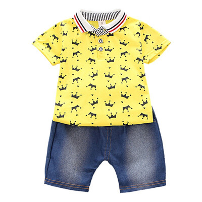 Summer Baby Boys Short Sleeve Crown Print Tops Blouse ShirtShorts Children Casual Outfits Sets 
Summer Baby Boys Short Sleeve Crown Print Tops Blouse ShirtShorts Children Casual Outfits Sets