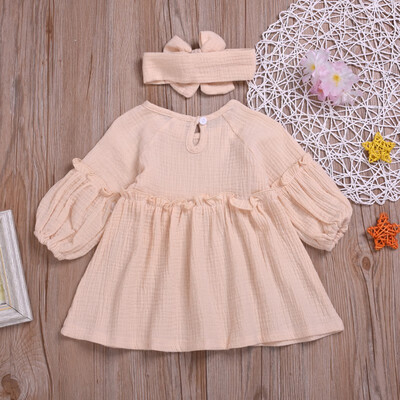 Summer Casual Fashion Baby Girl Cute Solid Color Seven-quarter Sleeve Princess DressHeadband 0-4Y Lovely Toddler Girl Clothes
Summer Casual Fashion Baby Girl Cute Solid Color Seven-quarter Sleeve Princess DressHeadband 0-4Y Lovely Toddler Girl Clothes