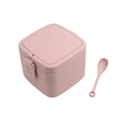 Eco-Straw Square Double Layers Lunch Box with Straw Spoon Microwave Lunch Box Containers lunch storage box
Eco-Straw Square Double Layers Lunch Box with Straw Spoon Microwave Lunch Box Containers lunch storage box