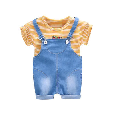 Summer Baby Boys Girl Short Sleeve Stripe Print Tops T-ShirtsStrap Short Pant Casual Outfits Sets 6M-4T
Summer Baby Boys Girl Short Sleeve Stripe Print Tops T-ShirtsStrap Short Pant Casual Outfits Sets 6M-4T