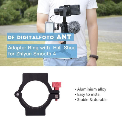 DF DIGITALFOTO ANT Extension Adapter Ring Clip Clamp Bracket with Hot Shoe 14 Inch Screw Hole for Mounting Microphone LED Light
DF DIGITALFOTO ANT Extension Adapter Ring Clip Clamp Bracket with Hot Shoe 14 Inch Screw Hole for Mounting Microphone LED Light