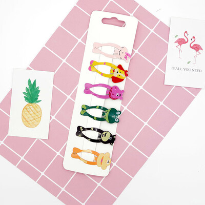 Cute Cartoon Animal Children Babys Clip Metal Paint Girls Hairpin Baby Print Flower Haripin 6 pack Kids Hair Accessories
Cute Cartoon Animal Children Babys Clip Metal Paint Girls Hairpin Baby Print Flower Haripin 6 pack Kids Hair Accessories