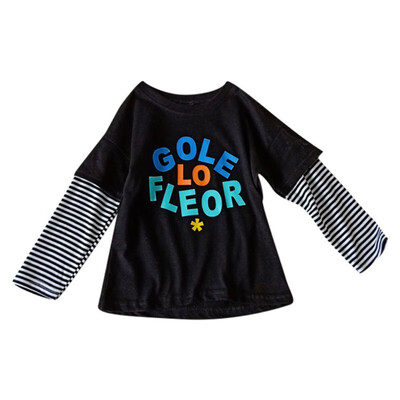 Children Tops 1-7T Autumn Cute Stitching Stripes Print Wear Round Collar Long Sleeved Cotton Casual T-Shirt
Children Tops 1-7T Autumn Cute Stitching Stripes Print Wear Round Collar Long Sleeved Cotton Casual T-Shirt