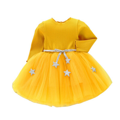 2019 Spring Autumn Baby Kids Girls Dress Casual Sweet Long Sleeve Top Star Decoration Bowknot Belt Bubble Mesh Princess Dress
2019 Spring Autumn Baby Kids Girls Dress Casual Sweet Long Sleeve Top Star Decoration Bowknot Belt Bubble Mesh Princess Dress